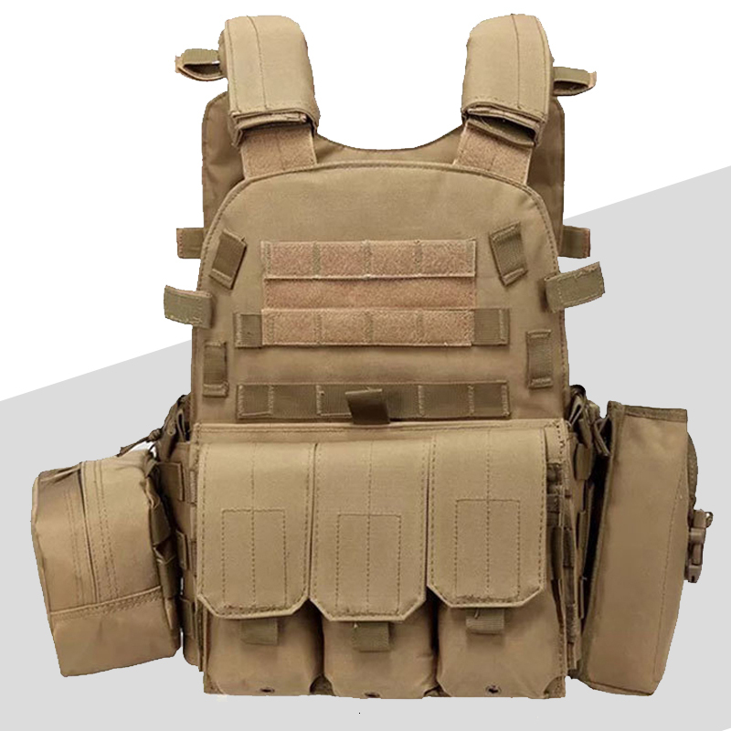 

Men's Vests Tactical Equipment 6094 Hunting Army Combat Body Armor Molle Plate Military Airsoft Paintball Gear 221206, Black