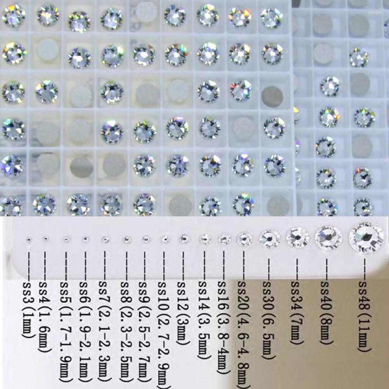 

Nail Art Decorations 3D 2000NOHF Mix Crystal Clear Shinning Designs No Fix Flatback Rhinestones Glass Stones