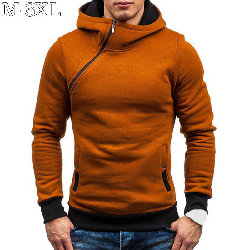 

Mens Jackets Size XXXL Hoodie Men Diagonal Zipper Long Sleeve Hoodies Sweatshirts Men Casual Solid Hoody Pullover Streetwear Sweatshirt 221207, Camel