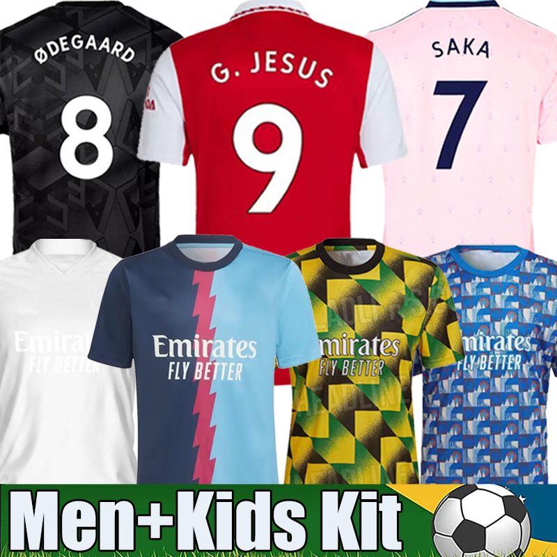 

22/23 G.JESUS Gunners soccer jerseys THOMAS PEPE SAKA TIERNEY SMITH ROWE SAMBI ODEGAARD NKETIAH 2022 2023 fans player version football shirt MARTINELLI men kids kit, Asenna training