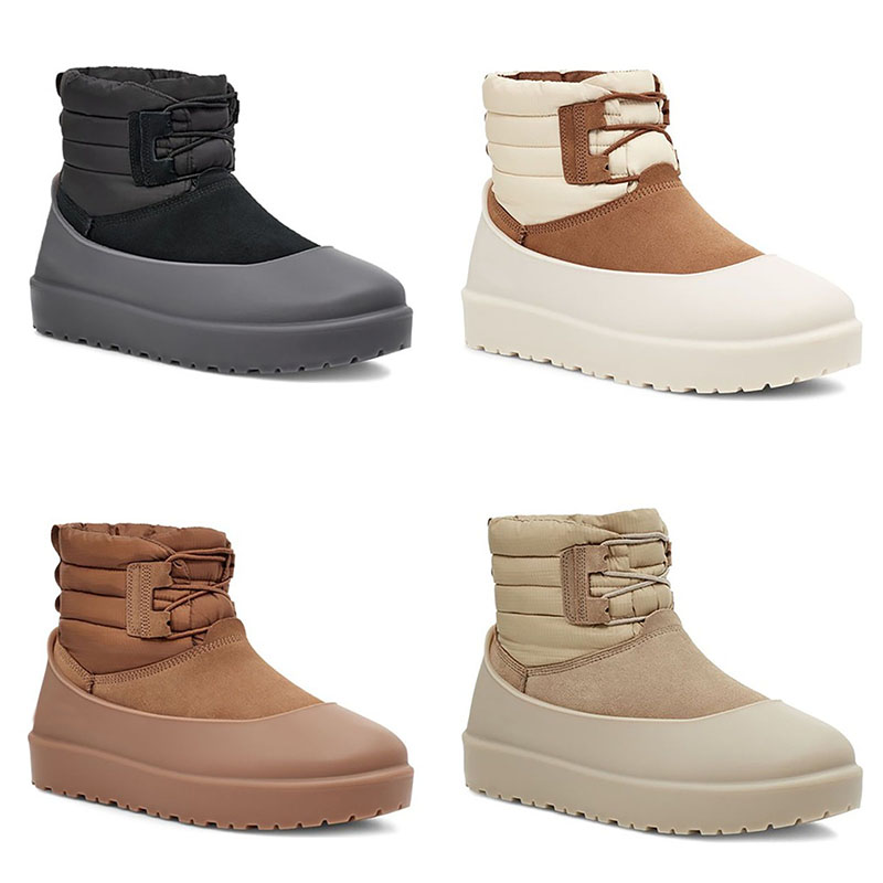 

Fashion Classic Mini Lace-Up Weather Snow Boot Keep Warm Boot Black Brown Womens Mens Plush Booties uggs Boots 35-45