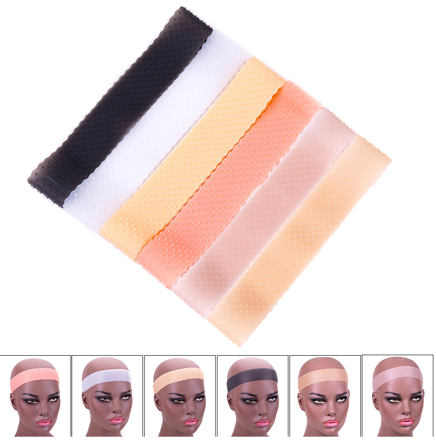 

Plussign Seamless Silicone Wig Grip Headbands For Women Hair Fix Tools Gripper Strong Hold Elastic Strtchable Wig Wrap M L Size