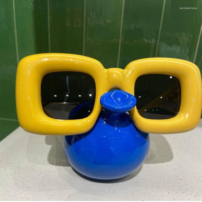 

Sunglasses Square Oversized Women Men Designer Sun Glasses Famale Retro Inflatable Sunglass UV400