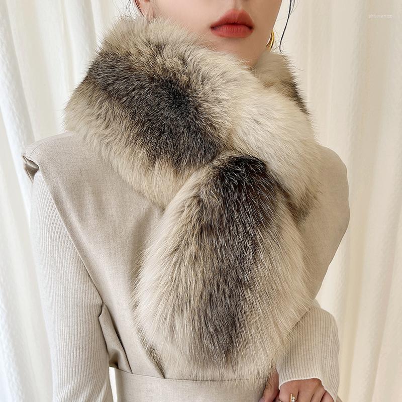 

Scarves Ms.MinShu Winter Neck Warmer Full Fur Genuine Scarf For Women