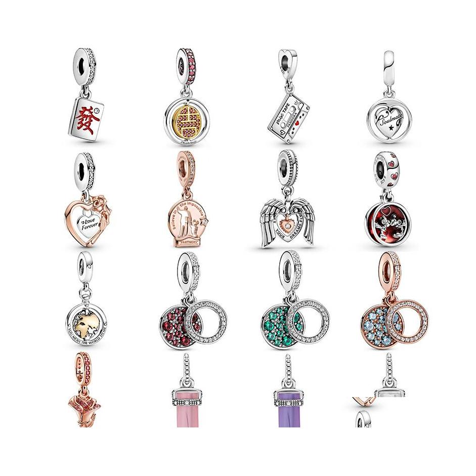 

Silver 925 Sterling Sier Charms For Women Diy Jewelry Fit Pandora Bracelets Hearts Gemstone Fashion Beads With Original Bag 2469 T2 Dhhke