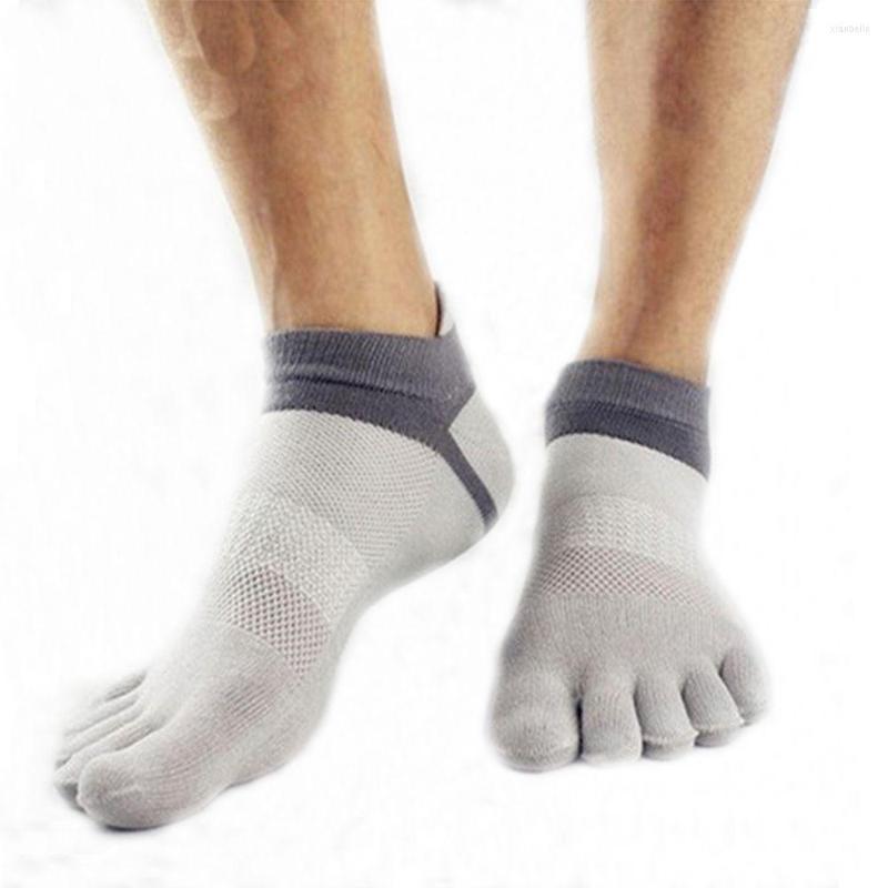 

Men's Socks Man's Shocks Mesh Meias Breathable Five Finger Casual Toe Soft Comfortable Chaussette Homme, White