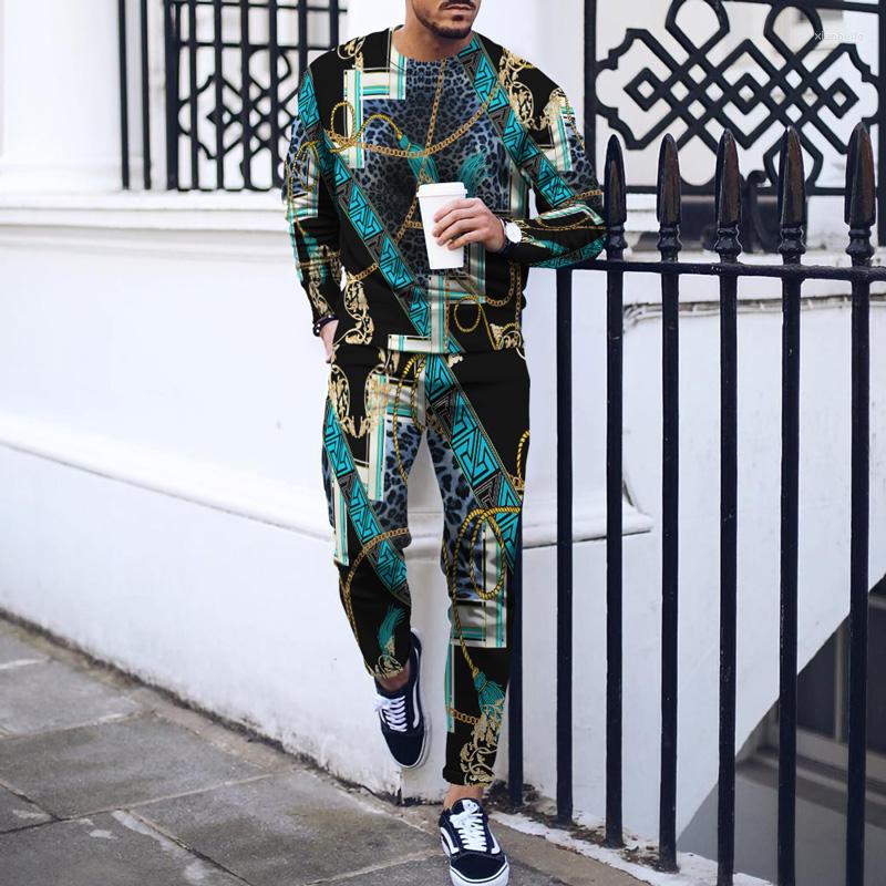 

Men's Tracksuits Autumn And Winter 2022 Harajuku Ethnic Style Men's Retro Oversized 3D Printed Round Neck T-shirt Fashion Casual Pattern, Ttb113-195-ytm