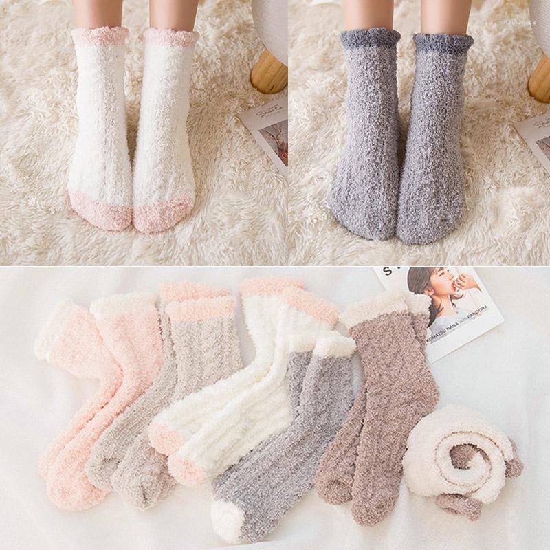 

Women Socks Winter Fluffy Warm Coral Velvet Feet Warmer Home Girls Soft Bed Floor, Yellow