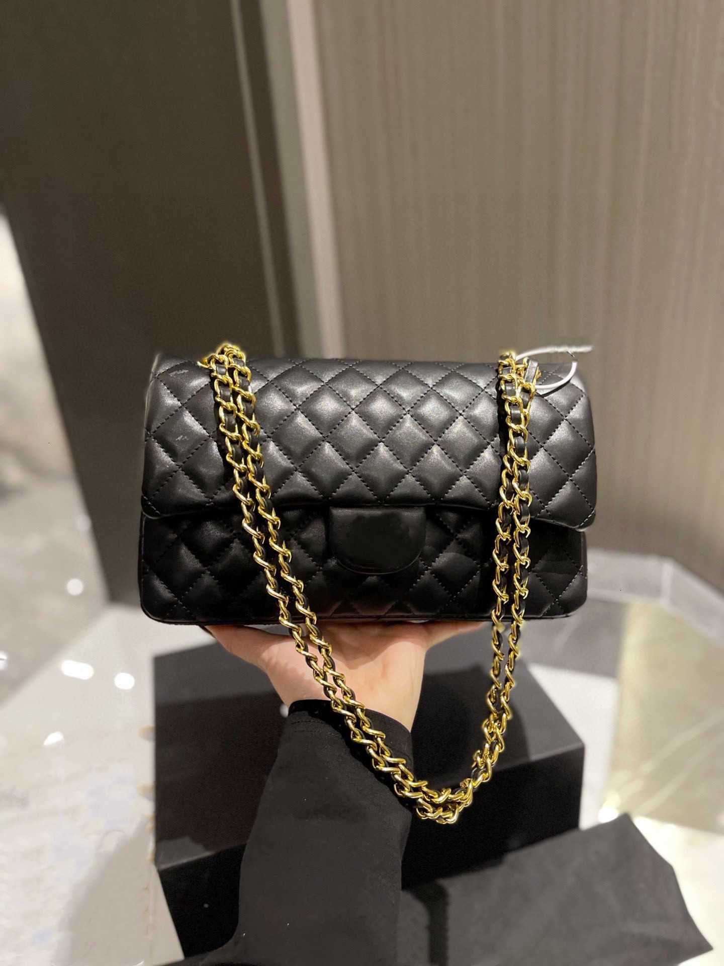 

CC Bag Wallets Women's famous designer classic French W double flap bags sheepskin high quality leather sewing Matelasse large outdoor Sacoc, 26cm