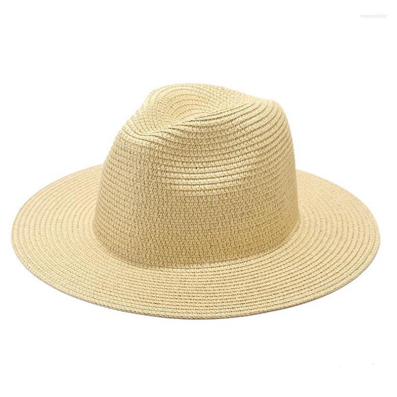 

Berets Panama Hat Summer Sun Hats For Women Men Beach Straw Fashion UV Protection Travel Cap Chapeu Feminino 2022, Black