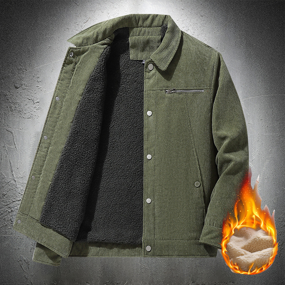 

Mens Jackets Corduroy Jacket Men Autumn Winter Bomber Jacket Men Fur Lined Thicken Warm Casual Coats Mens Streetwear Plus Size Coats 221205, Khaki