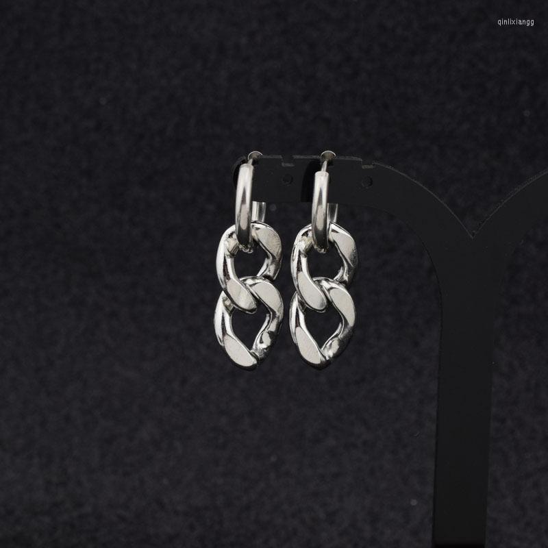 

Backs Earrings 1 Pair Ear Hip-hop Texture Chain Japan And South Korea Net Red Ins With The European American Ear-free Clips