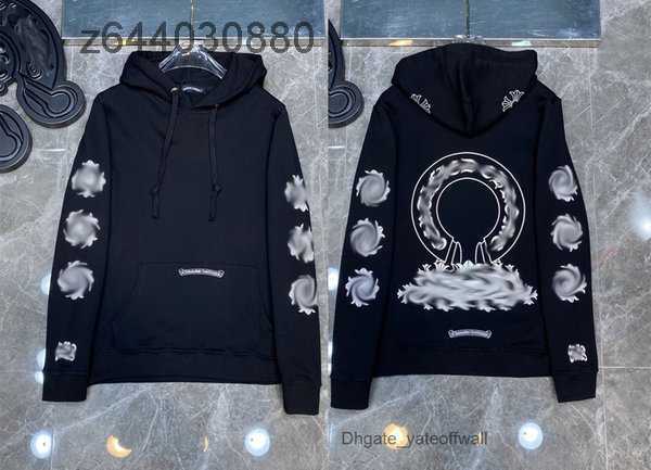

Classic Designer Hoodies Fashion Luxury Mens Zipper Ch Sweatshirts Horseshoe Sanskrit Cross Print Pullover Hooded High Quality Sweater Women 13PWLU, 12