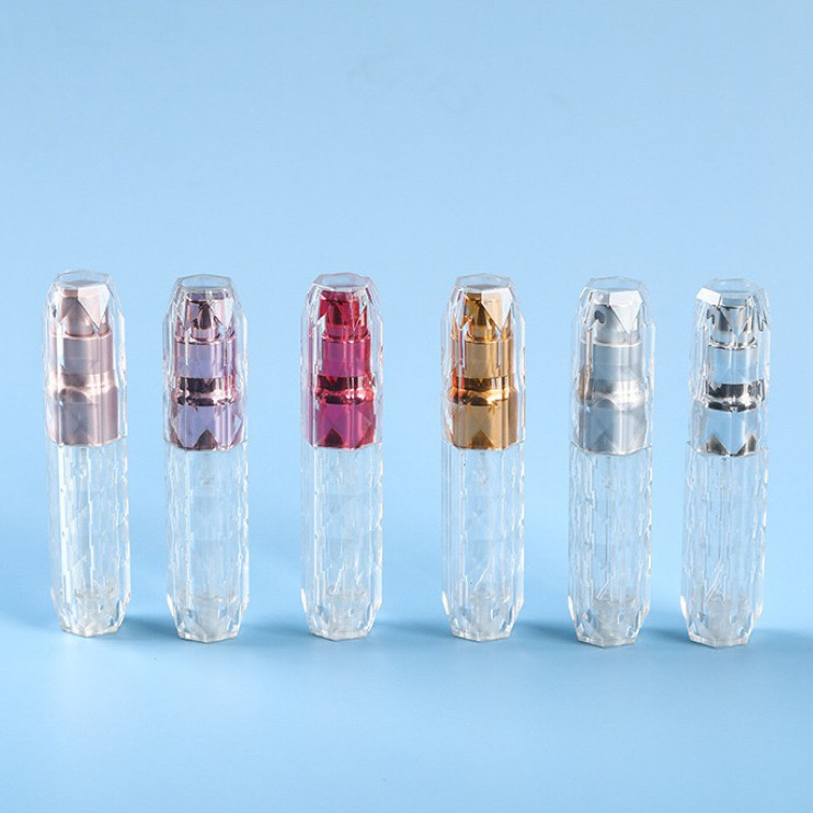

Wholesale 5ml Empty Perfume Bottle Bottom Refilling Spray Plastic Bottles of Essential Oil Crystal Diamond Shape
