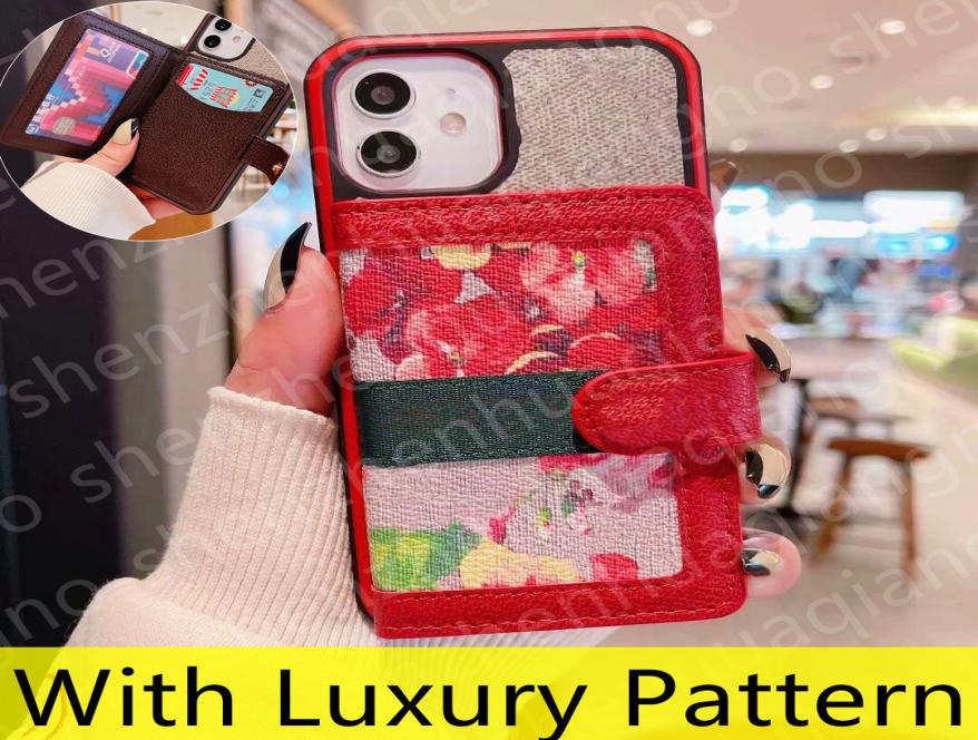 

Luxury Wallet Phone Cases For iPhone 13 Pro Max i 12 11 XS X XR 7 8 Plus Fashion Designer Card Holder Credit Pocket Coin Purse Flo8927143, Gift box