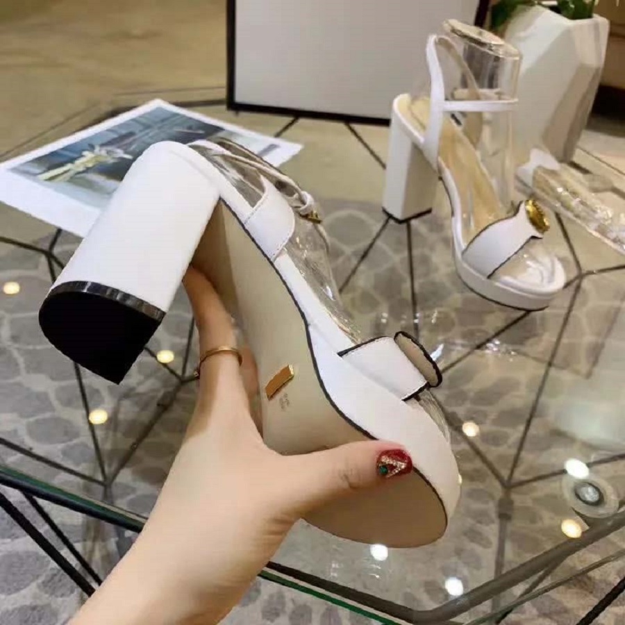 

Classics Luxury Brand Sandals Designer shoes Fashion Slides high heels Floral Brocade Genuine Leather high-heeled Women Shoes Sandal by top99 044, #2