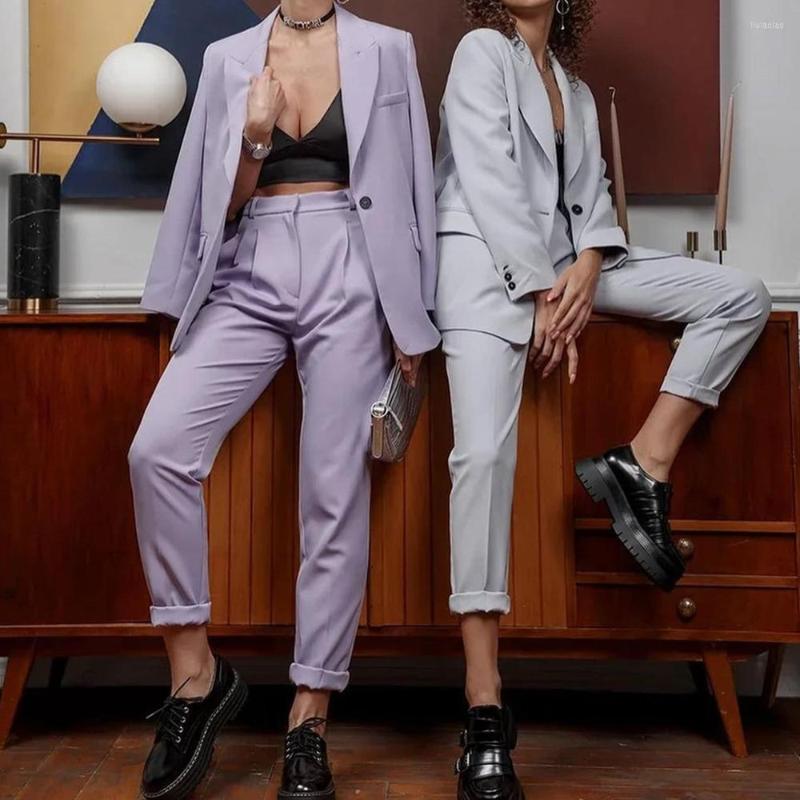 

Women's Two Piece Pants Custom Fashion Suit Sweatpants Set OL Single Breasted Pleated Trousers For Elegant Women's Formal Prom Party, Pink