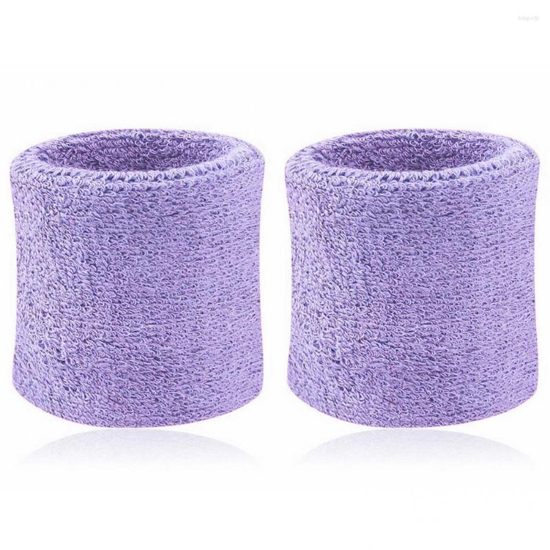 

Wrist Support Band 2Pcs Sporty Solid Color Soft Sport Wristband For Basketball, White