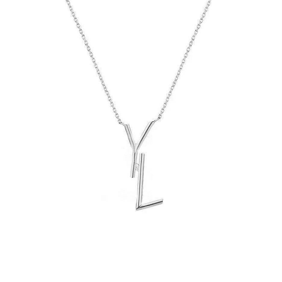 

Women Designer Necklace Jewelry Luxury Designers Necklace Silver Letters Chains Pendent Gold Y Necklaces Party Accessories with Bo283P