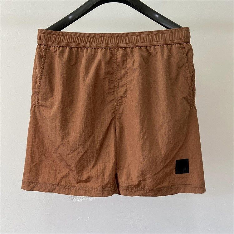 

Nylon Metal Stone Mens Shorts Relaxed Multi Color Pocket Drawstring Nylon Sport Casual Short Pants For Men, Brown
