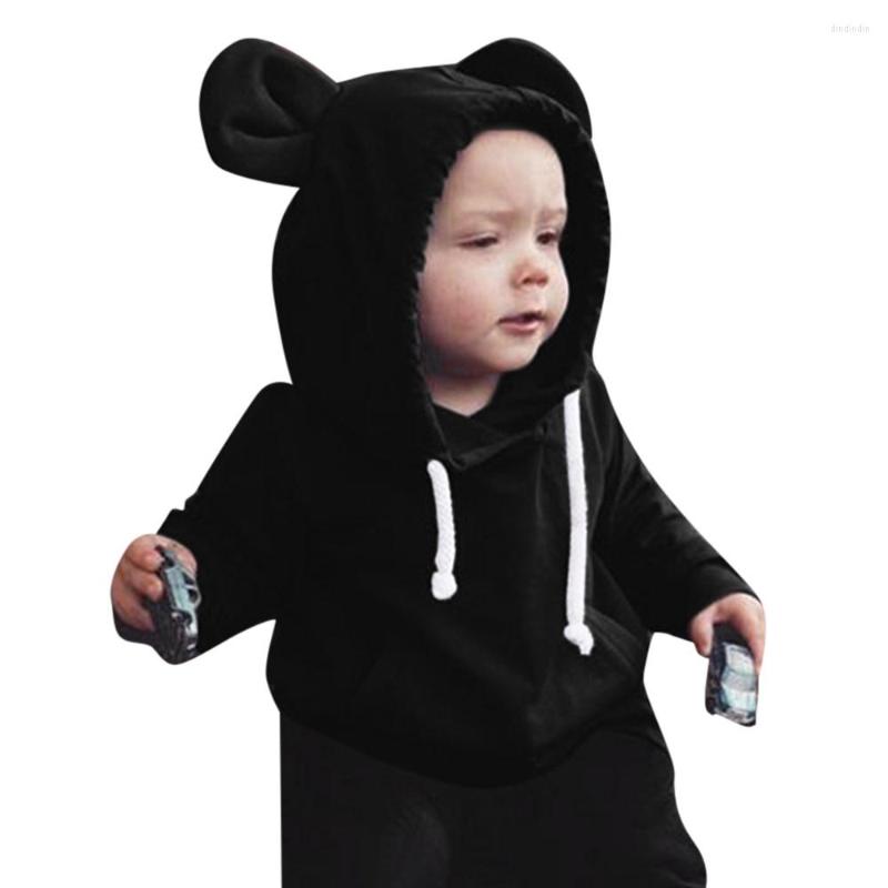 

Clothing Sets Toddler Baby Girls&Boys Long Sleeve Solid Thicken Hoodie Tops Outfits Clothes, Black
