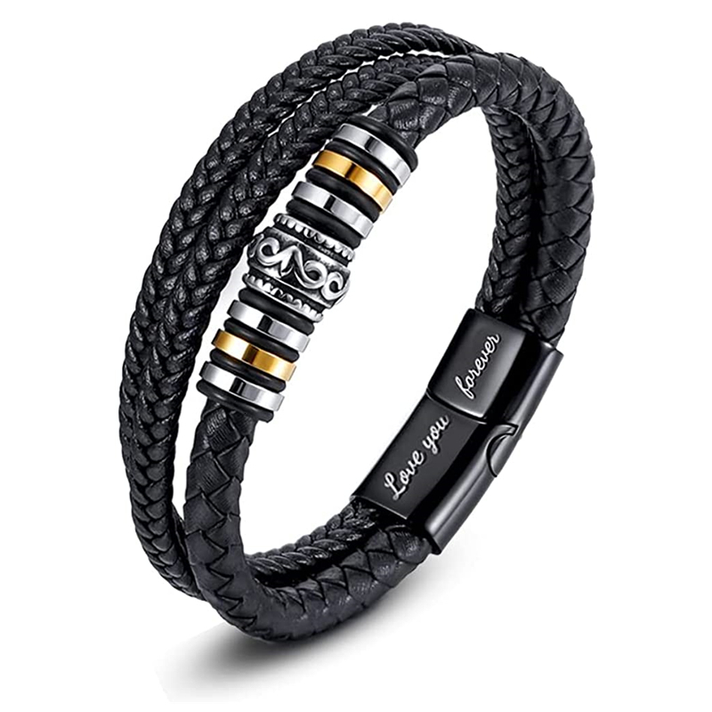 

Charm Bracelets Christmas gifts Son Friend gifts Bracelet To My SonHusband Braided Leather Bracelet Men Handmade Braided bracelet for women Rope 221206