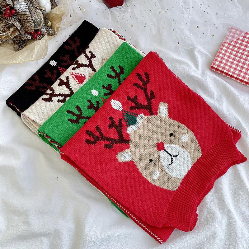 

Scarves Luxury High Quality Brand Christmas Elk Print Scarf Female Autumn And Winter Tassel Warm Shawl Hundred D379