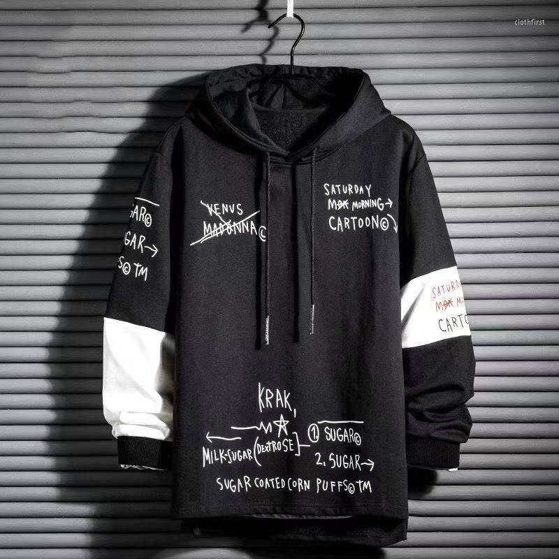 

Men's Sweaters Cool Mens Hoodies Spring Fleece Harajuku Japanese Streetwear Hip Hop Sweatshirt Men Women Black Punk Hoodie Sweatshirts Male, 13