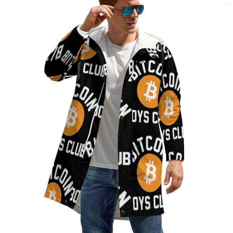 

Men' Trench Coats Logo Print Winter Casual Jackets Gold Coin Modern Waterproof Man Design Long Parkas Gift Idea, Style-17