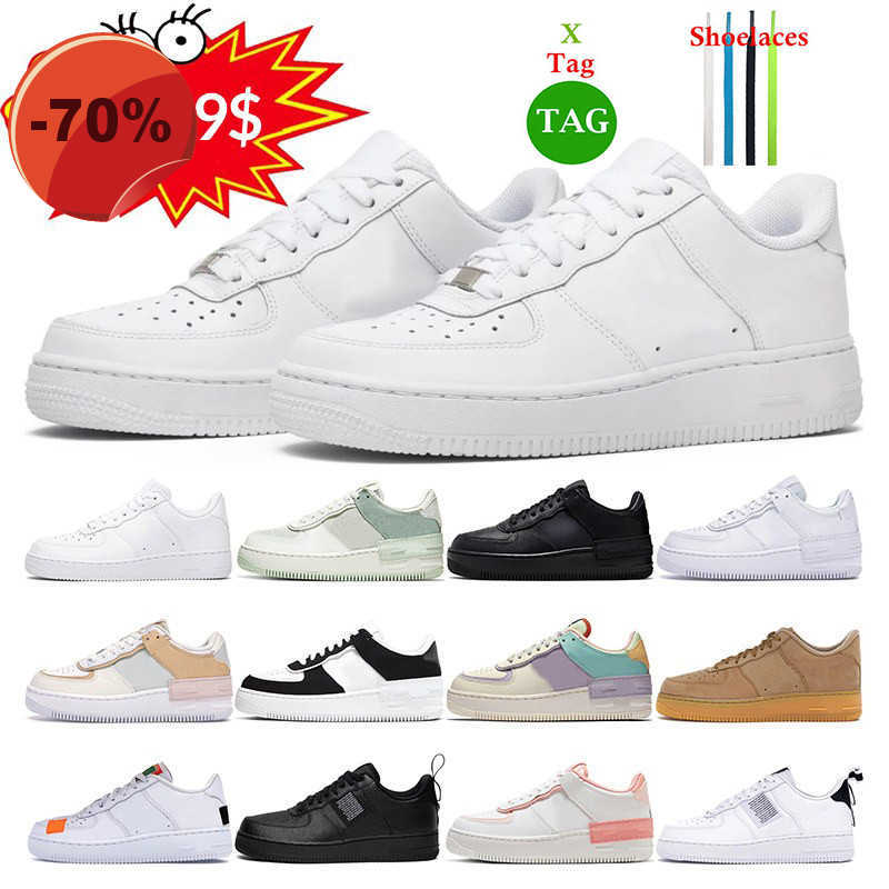 

High shoes designer Casual Shoes af1 platform mens trainers for men airforce women shadow Black White Pistachio Frost wheat with size US5.5-11 sports, 12
