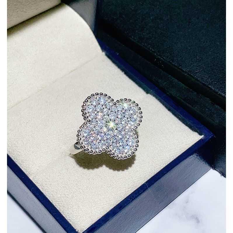 

Designer vann clover rings S925 silver finger studded female ring recommendation