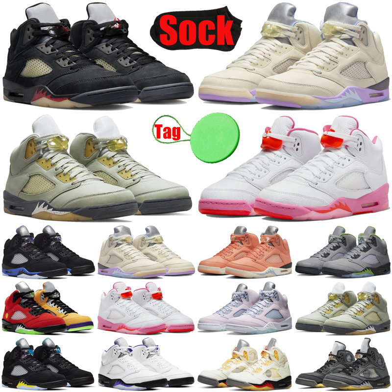

jumpman 5 5s men basketball shoes Off Noir Crimson Bliss Sail Racer Blue Pinksicle Easter Concord UNC Aqua Bluebird Green Bean mens shoe trainers sneakers discount, #13 white cement