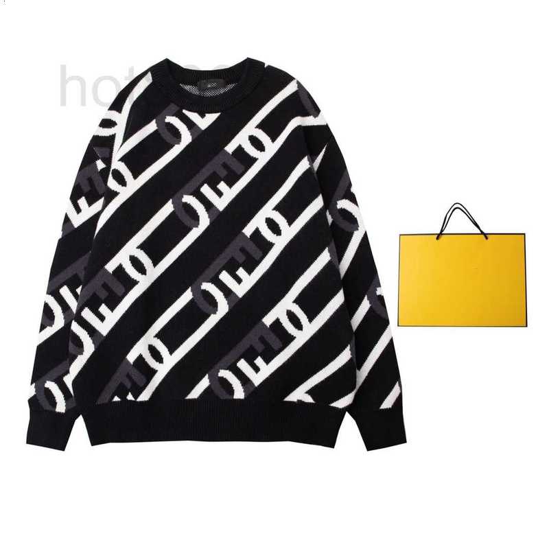 

Men' Sweaters designer Autumn and Winter New Couple Lock Letter Jacquard Round Neck Casual Sweater Women' Top 26IY, Black