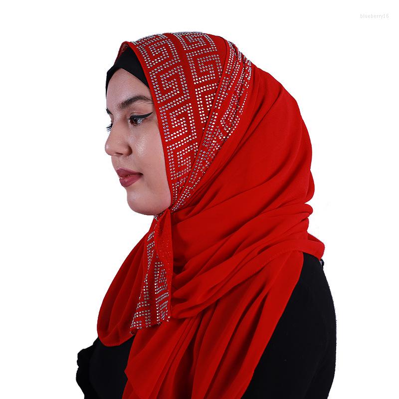 

Ethnic Clothing Senior Pearl Chiffon Muslim Long Scarf 70 170