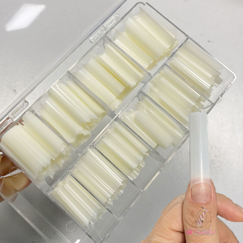 

Nail Practice Display 500pcsbox Natural XXL Straight Square No C Curve Acrylic False Nail Tips Long Half Cover Artificial Fake Tip Nails Tool 221206