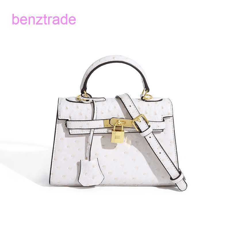 

Herme Kely bags for women online shop Pink ostrich pattern large capacity portable 22cm messenger women's Commuter Bag OZX8, White5