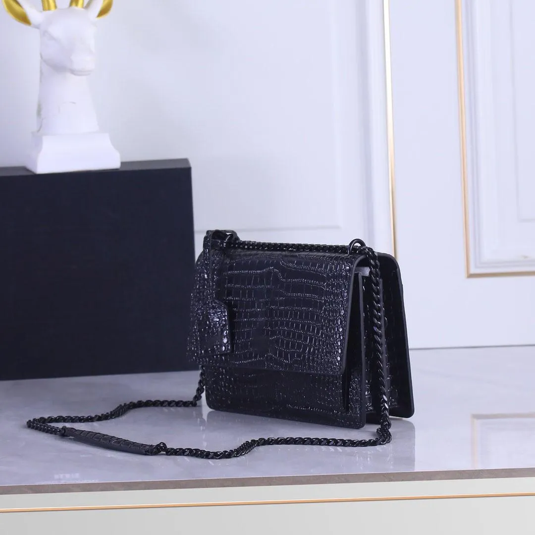

Lady Handbags Fashion Designer Bags Famous Messenger Bags Shoulder Solid Crocodile Print Leather Wallets 442906, 2#442906