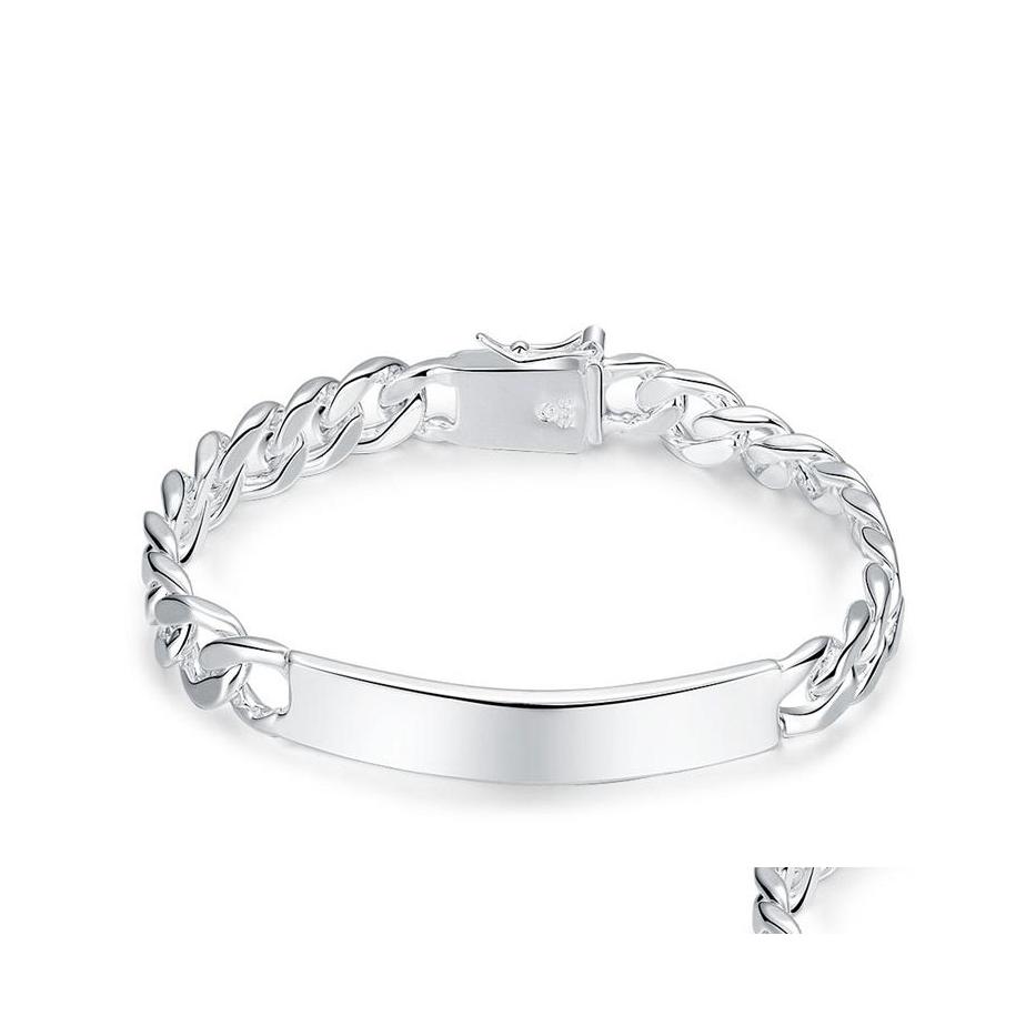 

Chain Plated Sier 8Mm Charm Bracelet For Mens Women Chain Jewelry Fashion Geometric Bracelets Factory Price 116 D3 Drop Delivery Dhioh