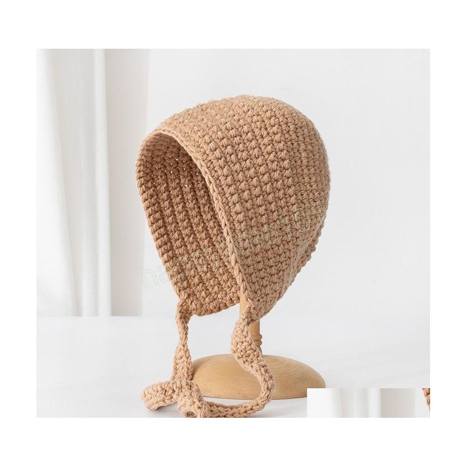 

Beanie/Skull Caps Korea Ear Protection Beanie Caps For Women Cute Loli Hat Winter Warm Kee And Daily Versatile Knit Plover Hats Drop Dhlp8