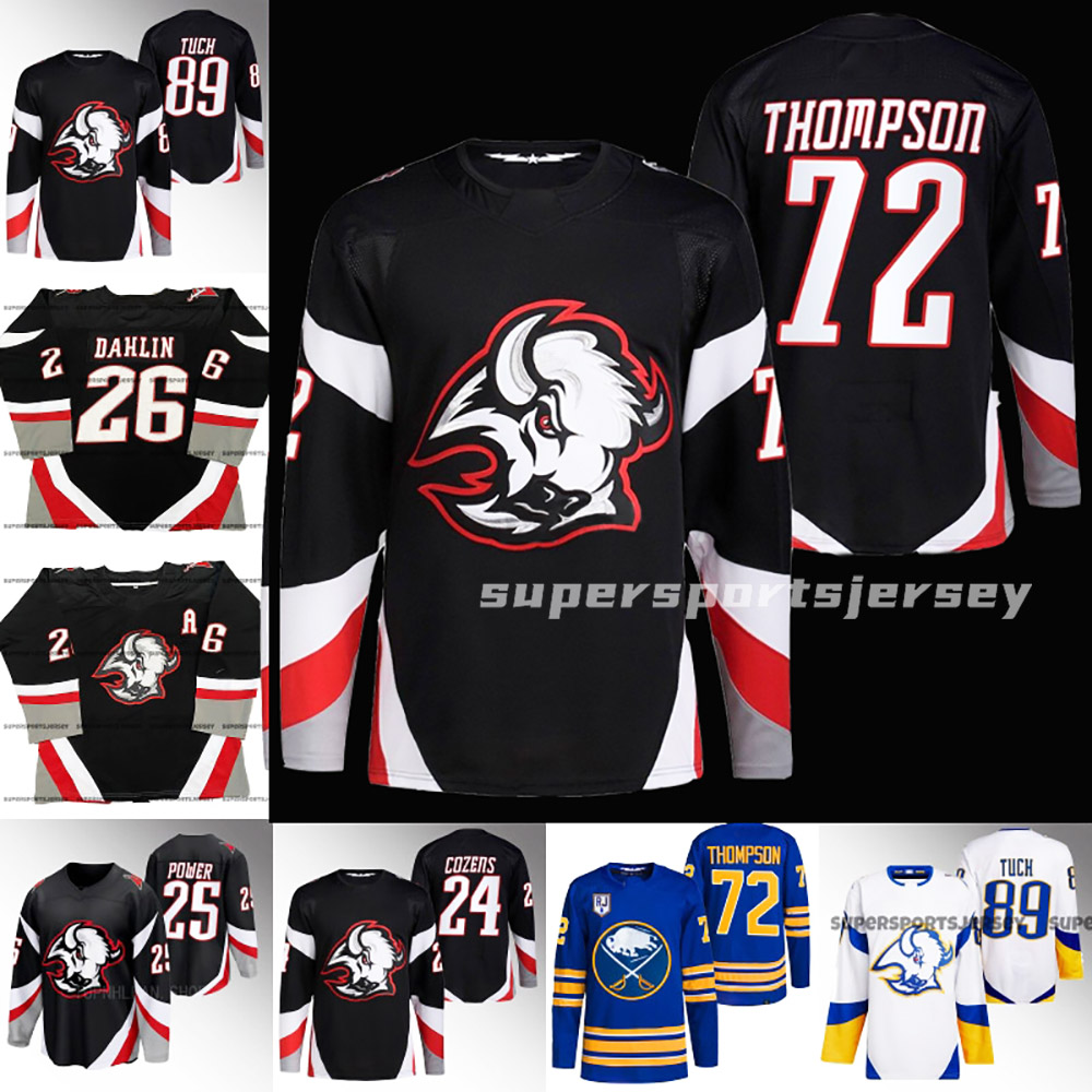 

Sabres Third Black Red Buffalo Hockey Jerseys 2022-23 Reverse Retro Alex Tuch Tage Thompson Victor Olofsson Kyle Okposo Owen Power Jeff Skinner Men Women Youth, Home