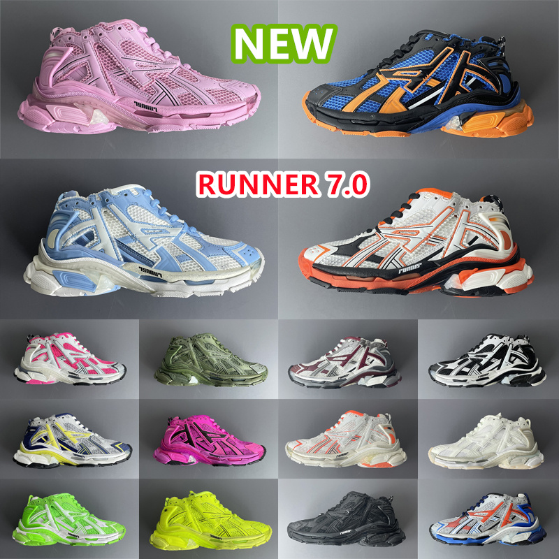 

Running Shoes Retro Trainers Luxury Sneakers Runner 7.0 Casual Transmit Sense Black White Pink Blue Burgundy Jogging Hiking Designer Women Men Size35-46, 24