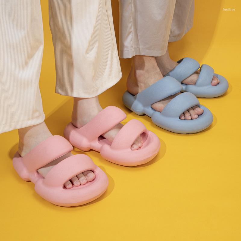 

Slippers Fat Dundun Summer Man Was Thin And Increased Thick Bottom Outdoor Men Women Couple Sandals, Carbon black
