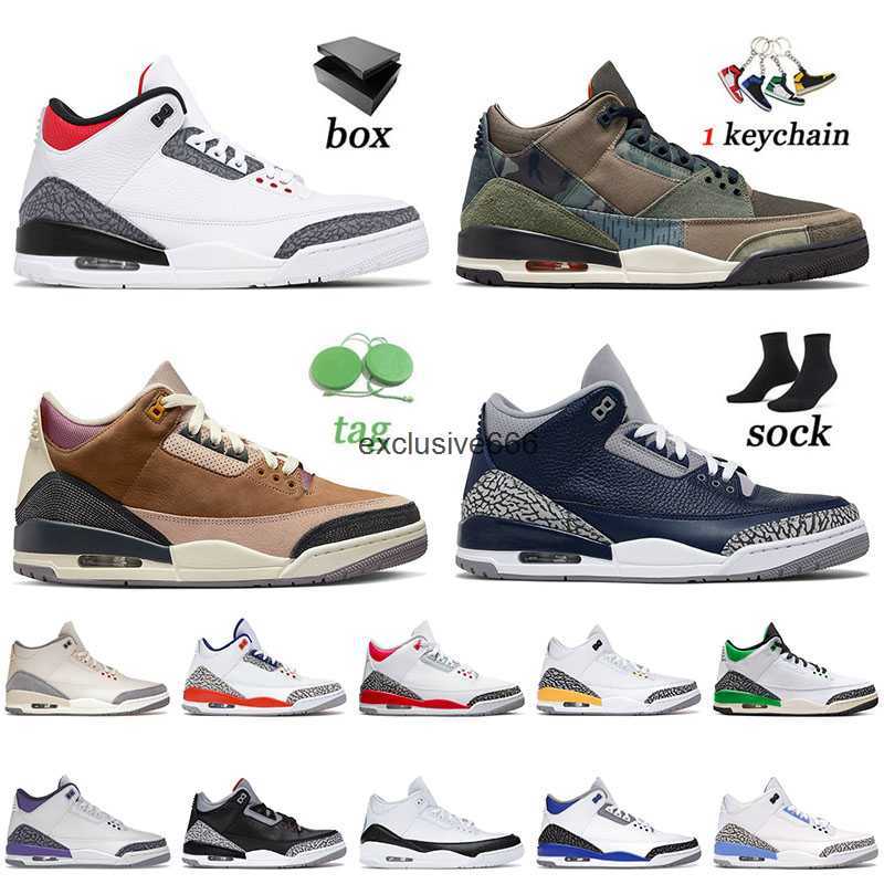 

Designer Mens Basketball Shoes 3 3s III With Patchwork Georgetown Archaeo Brown Muslin Laser Orange Men Women Jorda Medium Grey Trainers, Separate colours