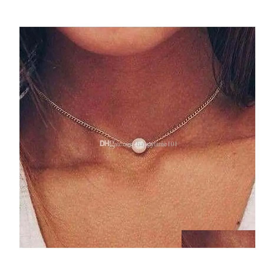 

Pendant Necklaces Simple Fashion Simated Pearl Pendant Necklaces Women Sier Chain Choker Necklace Birthday Christmas Gifts Drop Deli Dh0Iq