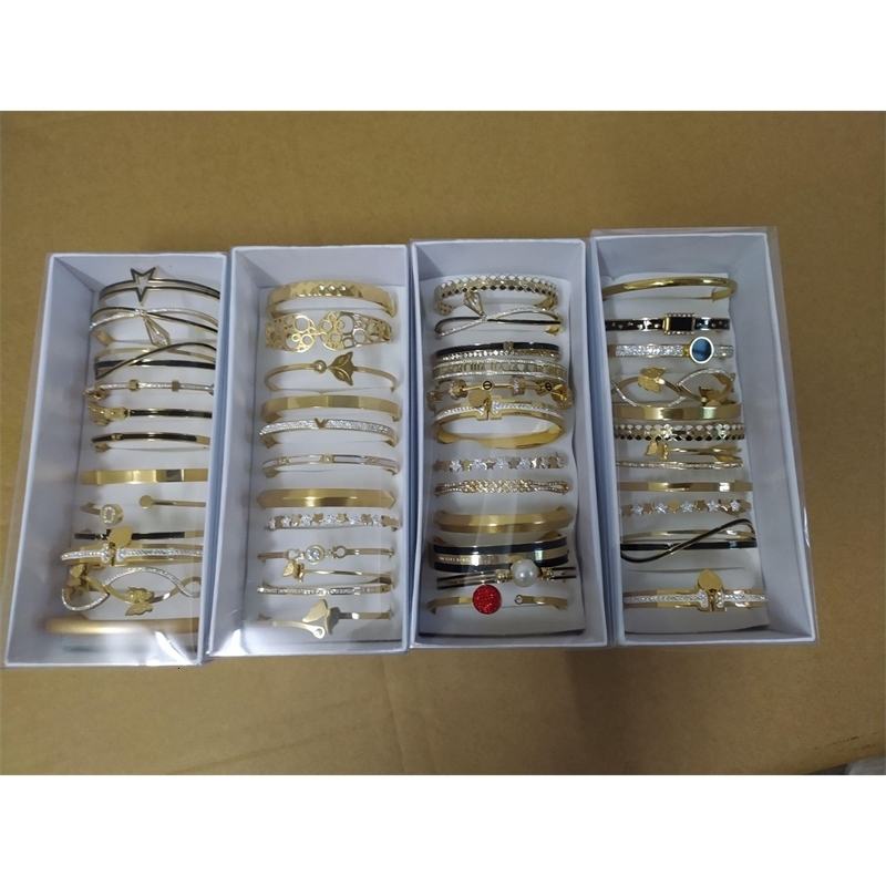 

Bangle free womens gold bangle diffrent styes 12 pcs box 221206