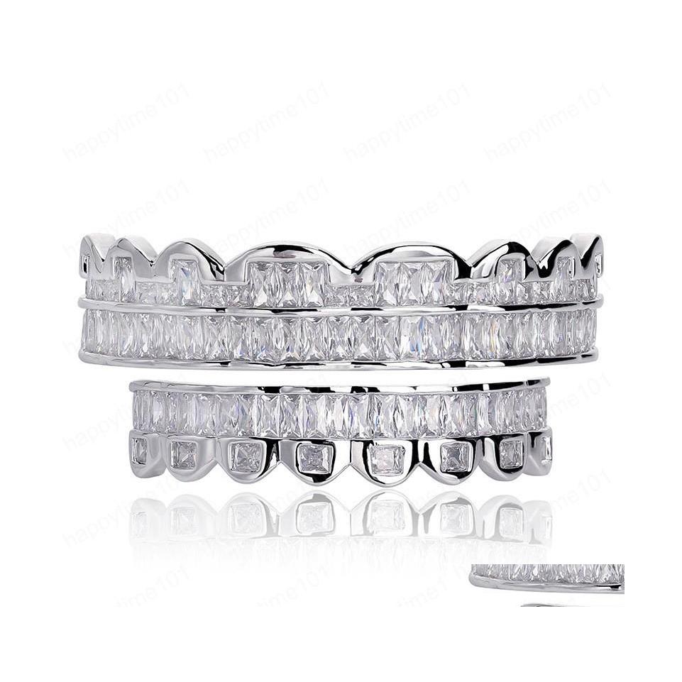 

Grillz Dental Grills Teeth Grillz Top Bottom Sier Color Grills Dental Mouth Hip Hop Fashion Jewelry Rapper Drop Delivery Body Dhj8Q