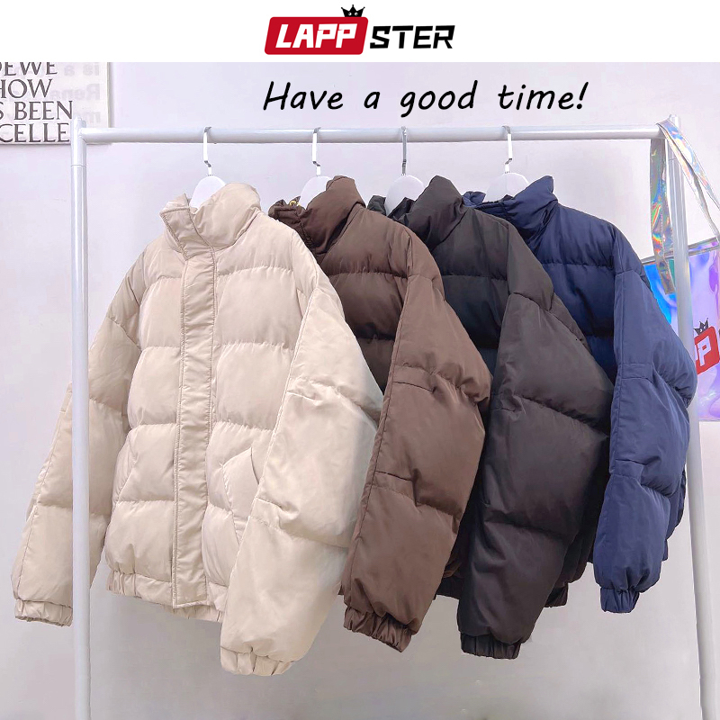 

Mens Down Parkas LAPPSTER Men Harajuku Big Pockets Winter Bubble Coat Korean Fashions Oversized Black Male Thick Puffer Jackets 221207, Blue
