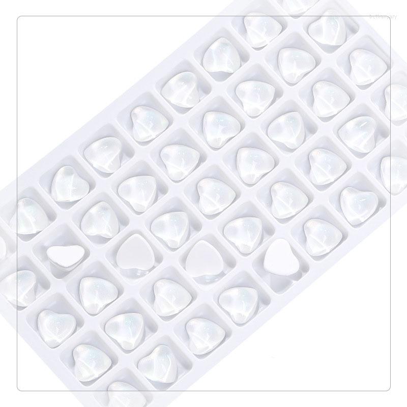 

Nail Art Decorations 10mm Colorful Flat Back Heart Rhinestone Starlight Fluorescence Nails For Clothes Decoration