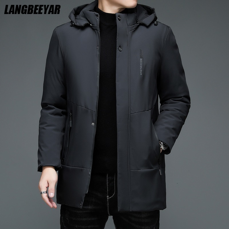 

Mens Down Parkas Top Quality Warm Thick Winter Brand Casual Fashion Parka Jacket Classic Hooded Windbreaker Outerwear Coats Men Clothes 221207, Cyan