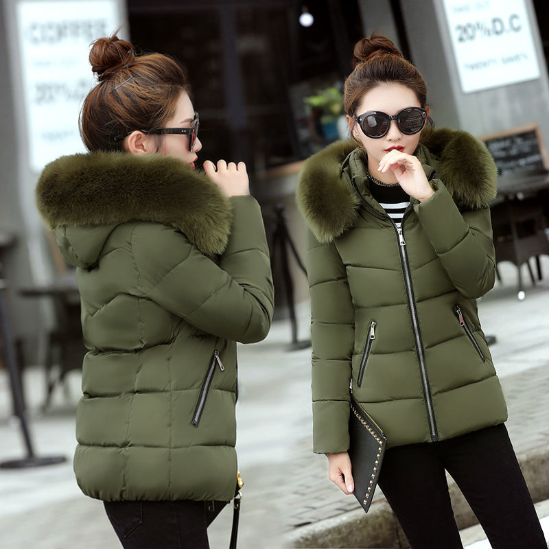 

Women s Down Parkas Winter Jacket Women Coat Fur Collar Hooded Parka Female s Thick Warm Cotton Padded Outerwear P995 221206, Red